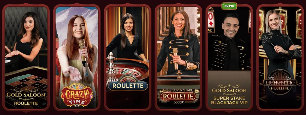Giochi dal vivo al casinò online Magius